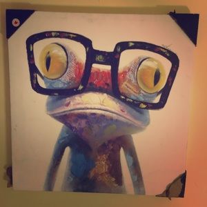 Intellectual Lizard painting w signature